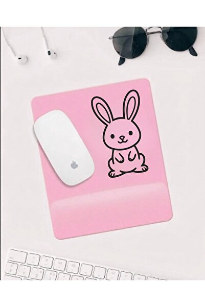 HobiShop Mousepad cu model de iepuraș drăguț – Mousepad cu bază anti-alunecar...