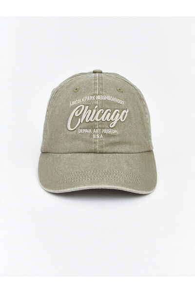 LC Waikiki Khaki Text Embroidered Men's Kep Shaoka