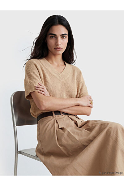 LC Waikiki Rmz Gi̇yi̇m Farkiyla V Dikim Women's Knitwear Sweater