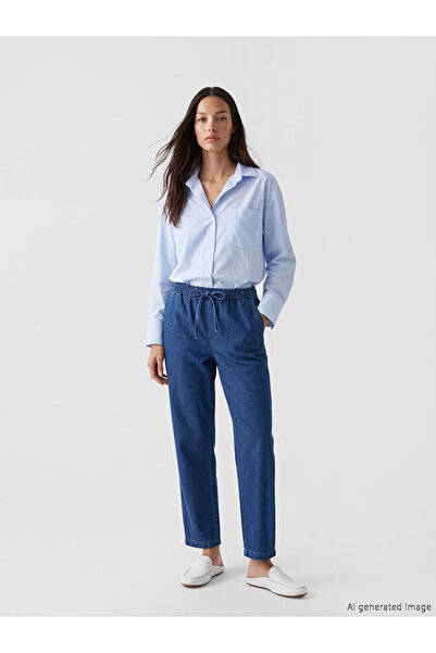 LC Waikiki Esvab • Modern & Distinctive Waist Drawstring Mom Fit Women's Jean...