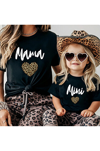 SUNFREE LEOPARD MAMA MINI PRINTED Σετ 2 τεμαχίων μπλουζάκια για μαμά και κόρη...