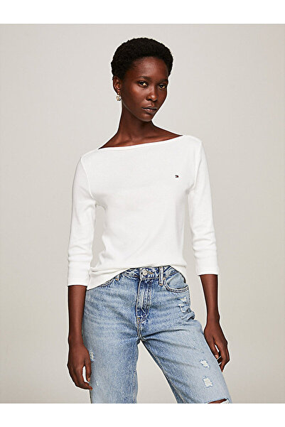 Tommy Hilfiger Slim Three-Quarter Sleeve Boat Neck T-Shirt