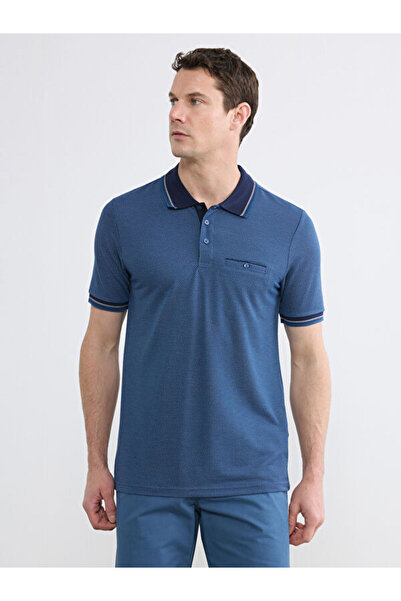 LC Waikiki I Devrik Roba Collar Short Sleeve Pleated Men's T-Shirt from Freez...