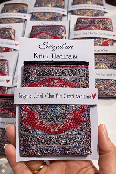 may trend Kına Hediyelik Etnik Desen Kumaş Cüzdan Kına Hatırası Karışık Renk ...