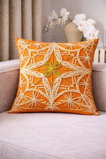 Realhomes Husă de pernă cu model floral viu colorat 43x43 Pernă decorativă mo...
