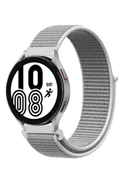 Antalya Mermerit ve Granit Newface Samsung Galaxy Watch 4 حبل فيلكرو شبكي - أبيض