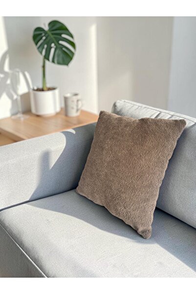 Framgan Luxury Coco Brown Decorative Throw Pillow - Filled Modern Tufted Wove...