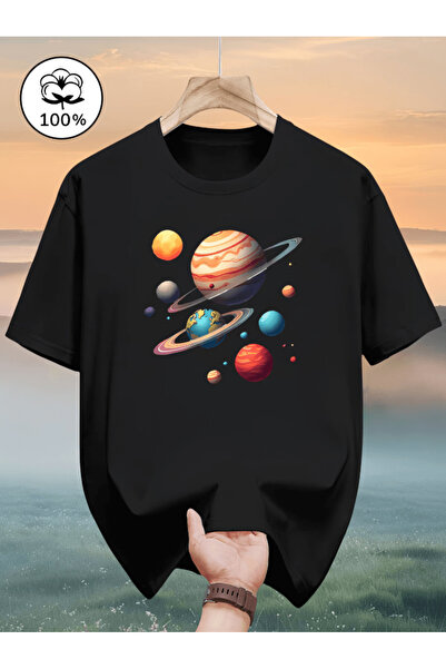 one button Μπλουζάκι Premium Oversize με στάμπα Mr. Planets