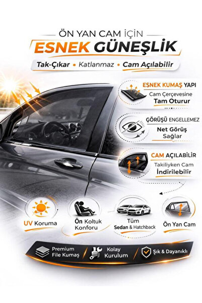 Ankaflex 2 ADET ARAÇ Yan Cam Perde File Bebek Pencere Örtüleri Gizlilik Sağla...
