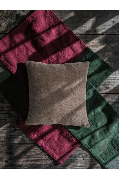 Framgan Luxury Coco Brown Decorative Throw Pillow - Filled Modern Tufted Woven Special Series Living Room Pillow
