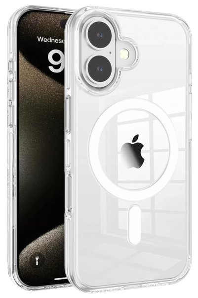 Generic Brand Joko Apple iPhone 16 غلاف صلب من البلاستيك المقوى Magsafe - شفاف