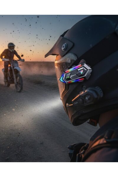ULUVORA Çift Gürültü Azaltmalı Motosiklet Kask Telsiz Kulaklık - HS08373024-7691