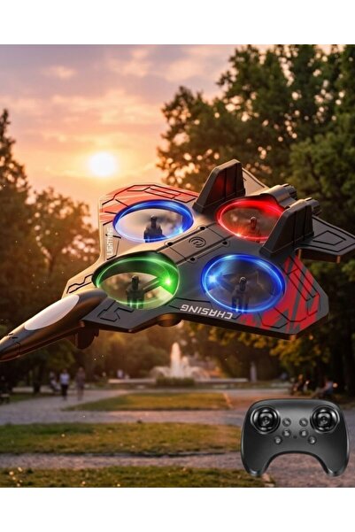 Velanzo Uzaktan Kumandalı Drone Uçak LED Işıklı 360 Derece Akrobatik Hareket ...