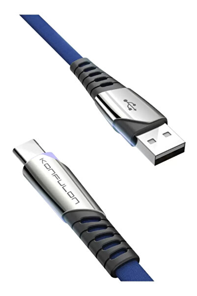 Antalya Mermerit ve Granit Konfulon Dc18 Type-C Cable 1m 5A - Blue
