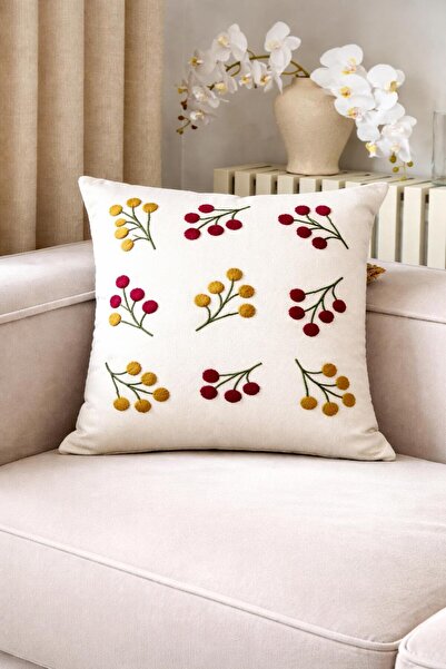 Realhomes Vivid Floral Pattern Cushion Cover 43X43 Modern Decorative Pillow S...