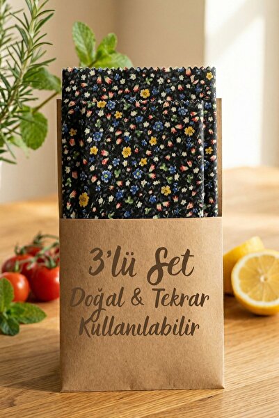 Amore De Fiori Doğal Balmumu Saklama Bezi 3'lü Set