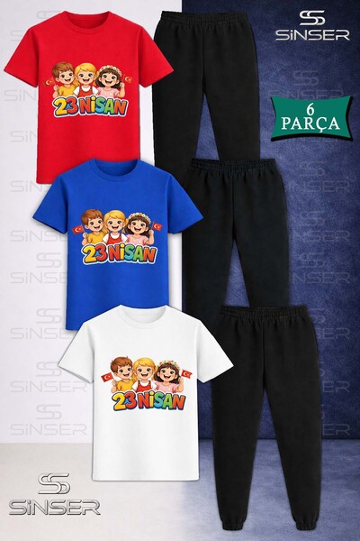 SS SİNSER Παιδικό Σετ Φόρμας 3Lu T-Shirt και Παντελόνι 23 ΑΠΡΙΛΙΟΥ