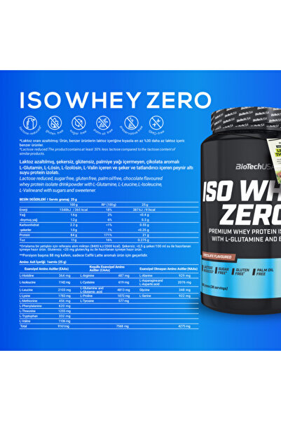 Biotech BioTechUSA Iso Whey Zero İzole Protein 908 Gr