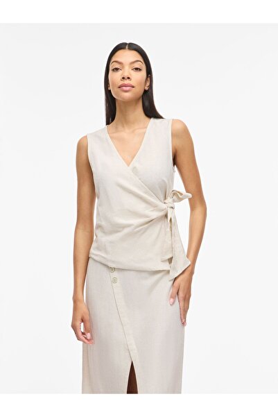 VILA Top VIPRISILLA s výstřihem do V