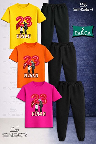 SS SİNSER Παιδικό σετ φούτερ και μπλουζάκι ATA COCUK 23 ΑΠΡΙΛΙΟΥ 3 τεμαχίων