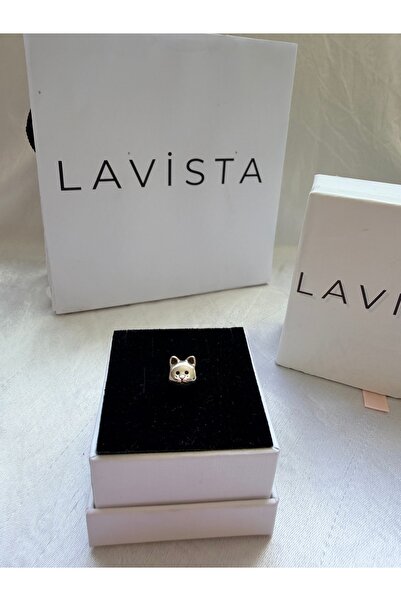 Lavista Silver Meraklı Kedi Gümüş Charm’ı