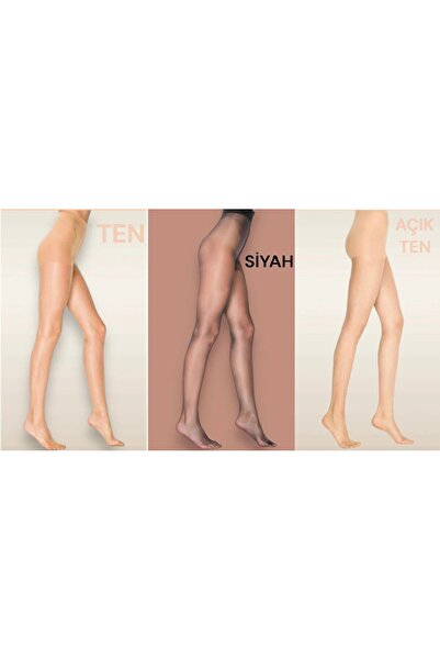 Desimo 3-Pack 20 Denier Matte Thin Pantyhose-Tan Black Sahara