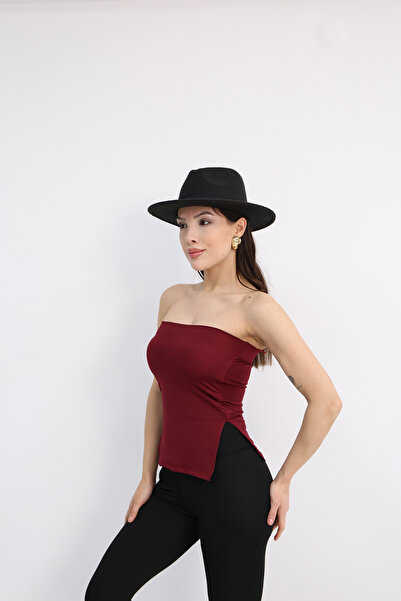 Dut Store Yırtmaçlı Straplez Büstiyer