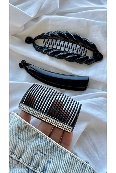 YOYYO Γυναικείο Σετ 3 τεμαχίων με κούμπωμα μπανάνας - Γυναικείο αξεσουάρ μαλλιών