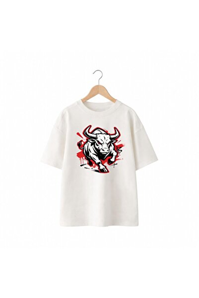 playwear Tricou cu imprimeu Running Bull, 100% bumbac, supradimensionat, cu c...