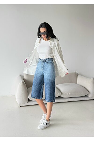 komera Kadız ψηλόμεσο μεσαίο μπλε σορτς βερμούδα