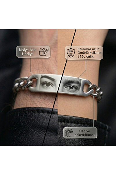 Named Bracelet Men's Steel Bracelet Valentine Gift Couple Bracelet