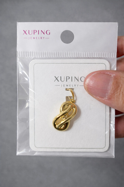naaksesuar Xuping Modern Düğüm Sonsuzluk Kolye Ucu 14K Kaplama