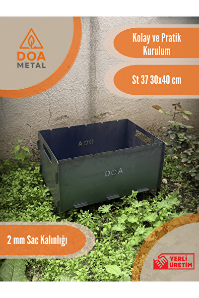 Doa Metal Sökülebilir Ateş Çukuru ve Mangal (Şiş Uyumlu)