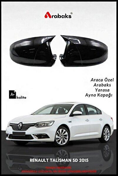 Arabaks RENAULT TALİSMAN SD 2015 Yarasa Ayna Kapağı 2'li Takım (BATMAN TİP, D...