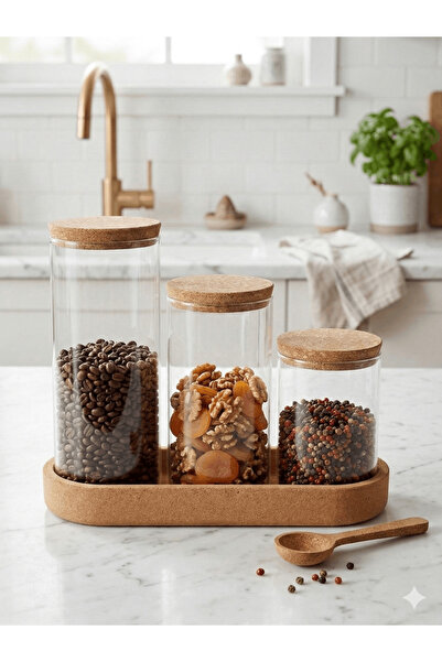 DsHome 4 Piece Heat-Resistant Simple Thin Glass Food Storage Set