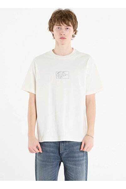 Vans VN000RAPC9F1 BLOCKED BOX LOOSE SS Λευκό Ανδρικό T-Shirt με Στρογγυλή Λαι...