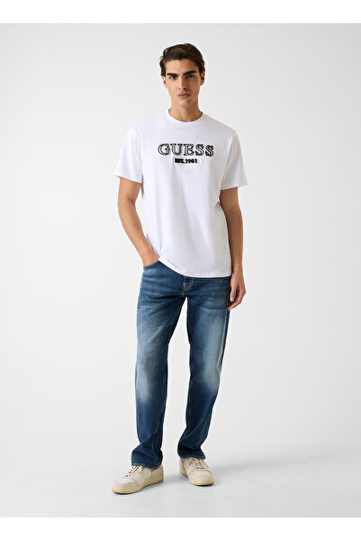 Guess White Men's T-Shirt M6Ri22K8Fq4-G011 White T-Shirt