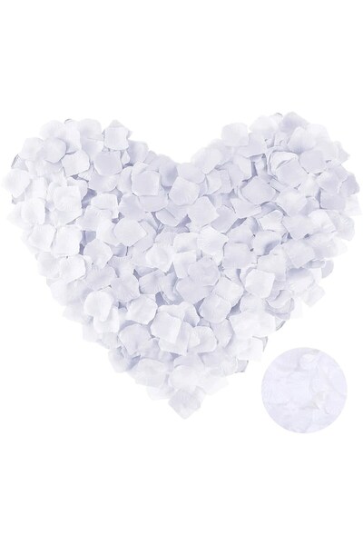 SORA GROUP ®   White Color Rose Petal Shaped Confetti 5 Packs 500 Pieces