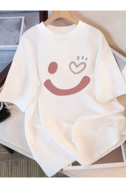 LİNA06 Summer Loose-Fitting Round-Neck T-Shirt for Women, Comfortable And Casual