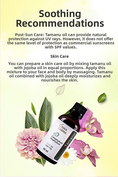 OnkaFarma Onka Farma - 100% Natural Tamanu Oil, Pure Cold Pressed - 30 ml