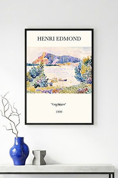 huhuli Πίνακας με αφηρημένο σχέδιο τοπίου με φυσικό ξύλινο πλαίσιο - Ζωντανοί...