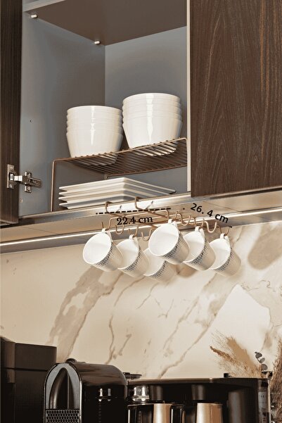 Edora Home Ράφι για ποτήρια Rose 10 τεμαχίων, φορητό, κάτω από το ντουλάπι, γ...