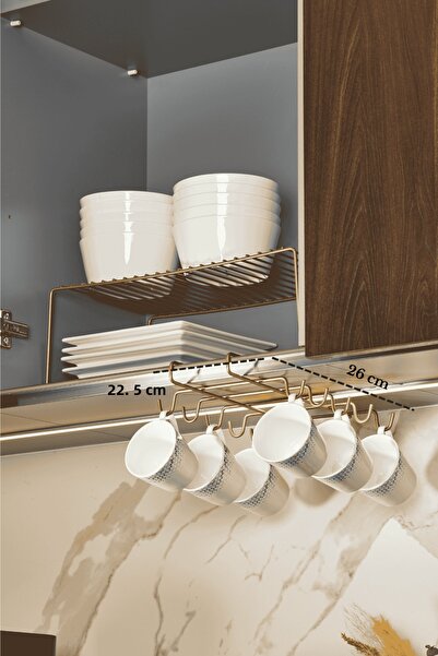 Edora Home Χρυσός θήκη για 10 φλιτζάνια και ποτήρια, φορητή κρεμάστρα για φλι...