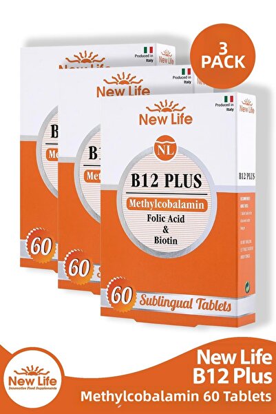 New Life ب12 بلس ميثيلكوبالامين 60 قرص 3 قطع