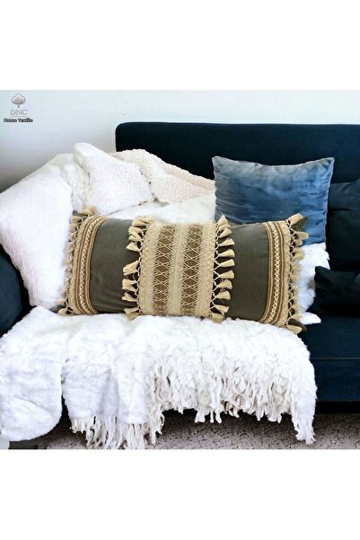 DNC home tekstil Husă de pernă cu design special, culoare crem, maro, din dan...