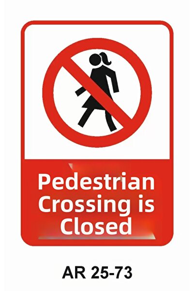 Outdoor One Closed to the Yaya Crossroad Women's Figure Security Warning Sign...