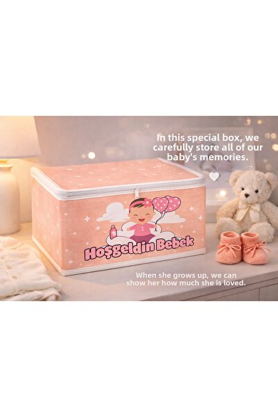 YELLOW STARY HOME DECOR حقيبة أطفال مطبوعة عليها عبارة "Welcome Baby" مقاس 38...