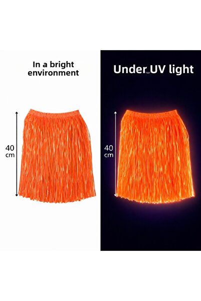 RiverWorld River World 40 εκ. Φούστα για πάρτι HawaiiColor Νέον Πορτοκαλί