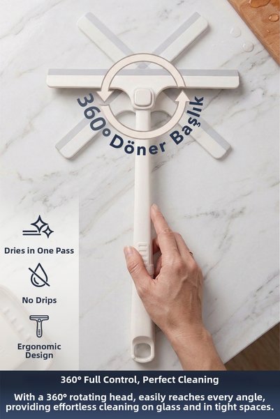 Lavine Camsil Countertop Squeegee Vehicle Glass Cleaner with 360 Rotating Head