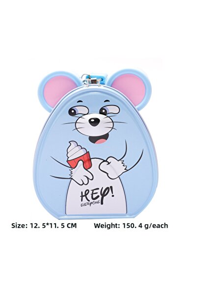 Livava Μεταλλικός κουμπαράς με φιγούρα μικροσκοπικού ποντικιού - Παιδικό κουτ...